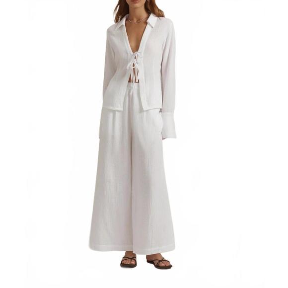 FAVORITE DAUGHTER Tops - NEW FAVORITE DAUGHTER tied and true long sleeve top in white